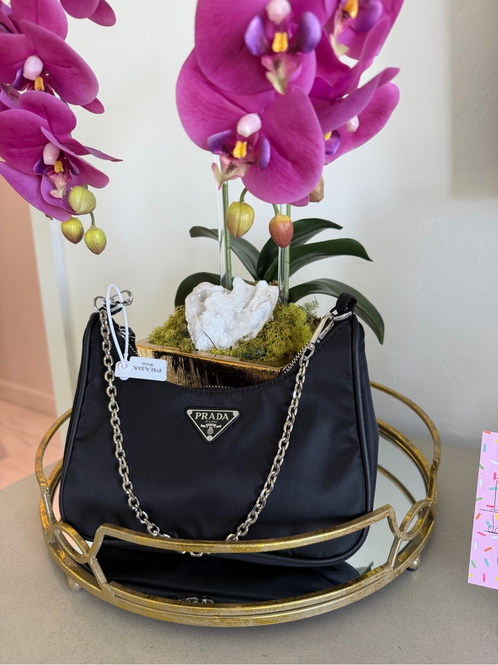 Black Nylon Shoulder Bag - Picture 2 of 10